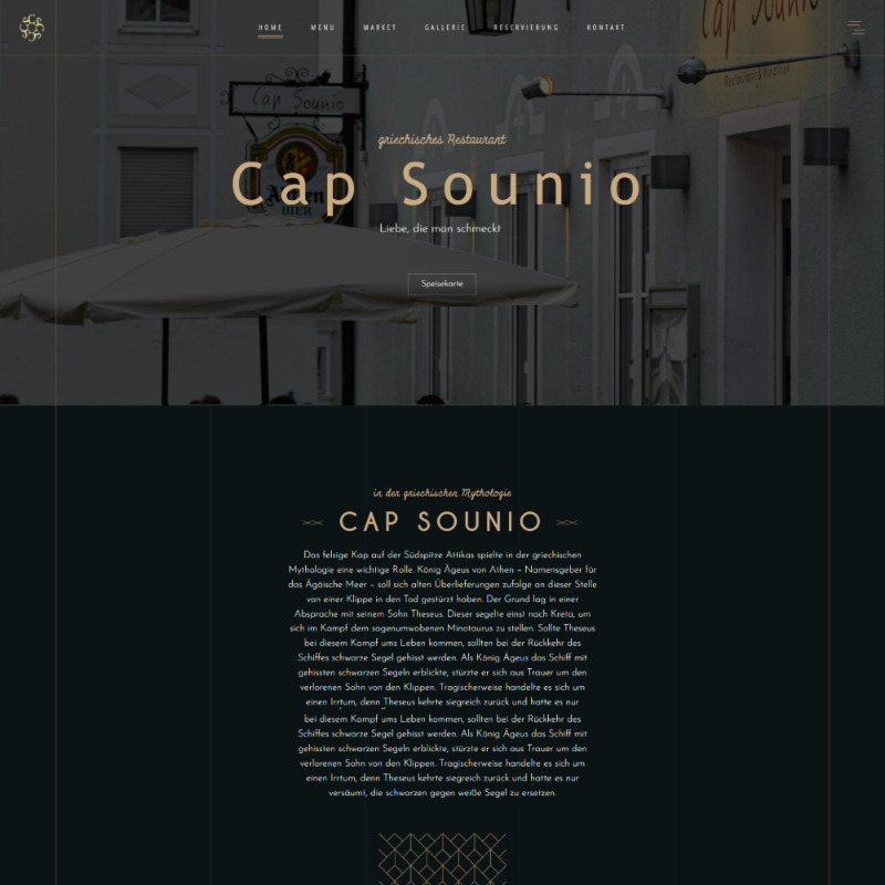 Webseite Cap Sounio Foto