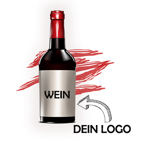 Flasche Wein mit etiketten mit Ihrem logo